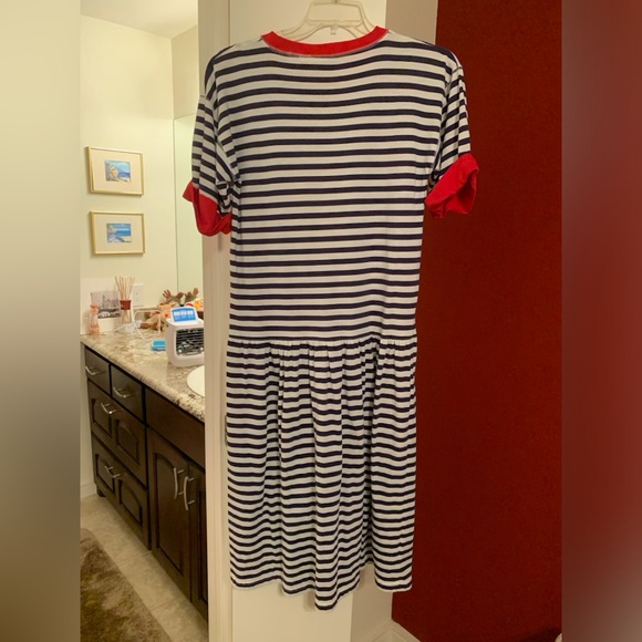 Midi relaxed striped dress - Picture 2 of 5